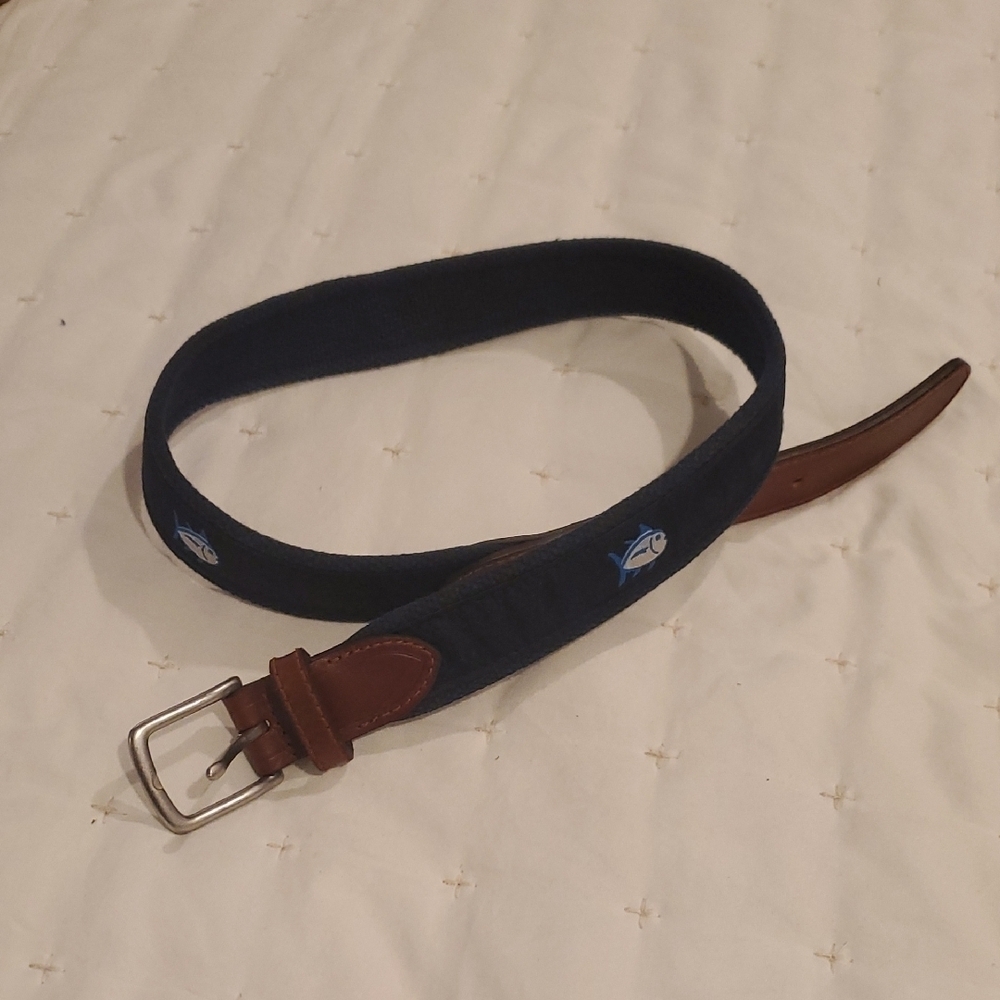 Men's Navy and Brown Belt